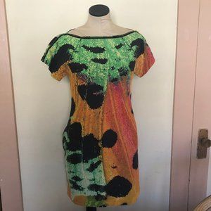 VIVIENNE TAM - Psychedelic Silk Shift Dress